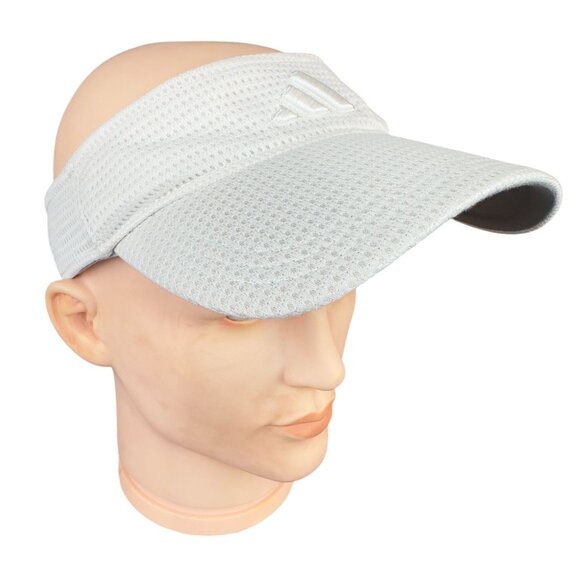 Adidas Visor Unisex White Waffle X-Static Technology  Breathable  Adjustable - Picture 3 of 11